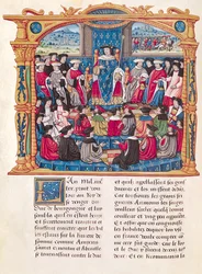 Ms 18 Fol.66vルイ11世がフィリップオブコミネ（1445〜1509）の回想録から、ブルゴーニュ公シャルルルテメレールとの戦争を開始
